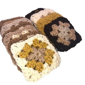 Set of 20 Handmade Granny Square Perfect for Crafting Project - Crochet